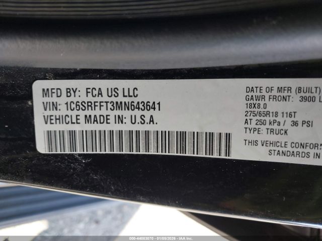2021 RAM 1500 1C6SRFFT3MN643641 Photo 8