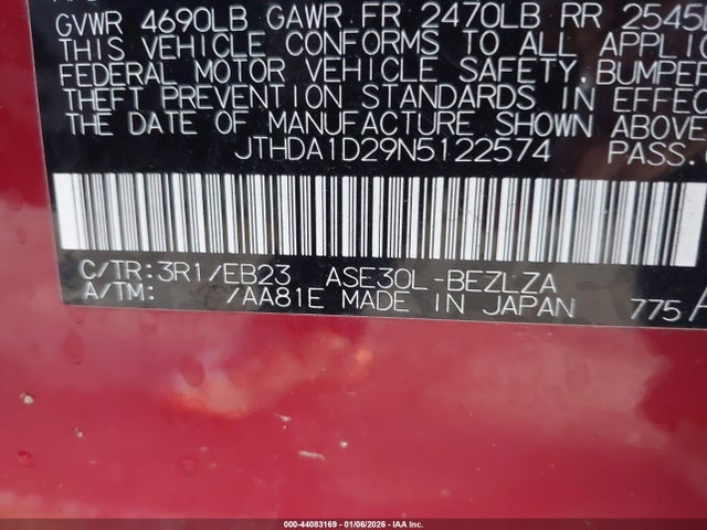 2022 LEXUS IS 300 JTHDA1D29N5122574 Photo 8