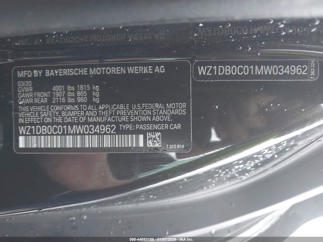 WZ1DB0C01MW034962 Toyota Gr Supra 3.0 Premium