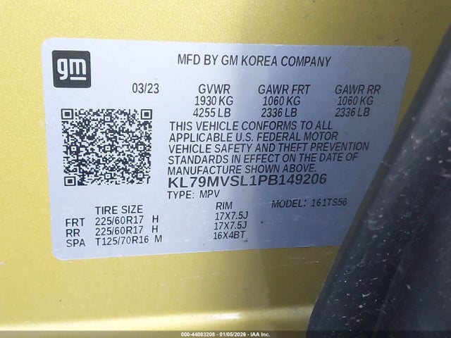 Chevrolet Trailblazer Activ 2023 KL79MVSL1PB149206 Image 9