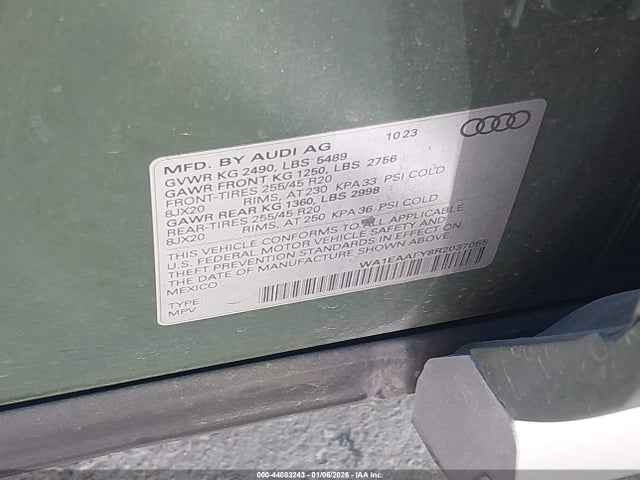 2024 AUDI Q5 WA1EAAFY8R2037055 Photo 8