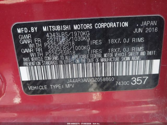 2016 MITSUBISHI OUTLANDER SPORT JA4AR3AWXGZ058860 Photo 8