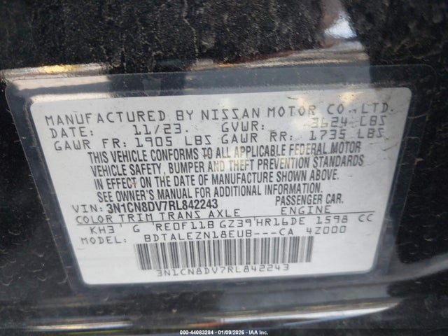Nissan Versa 1.6 S 2024 3N1CN8DV7RL842243 Image 9
