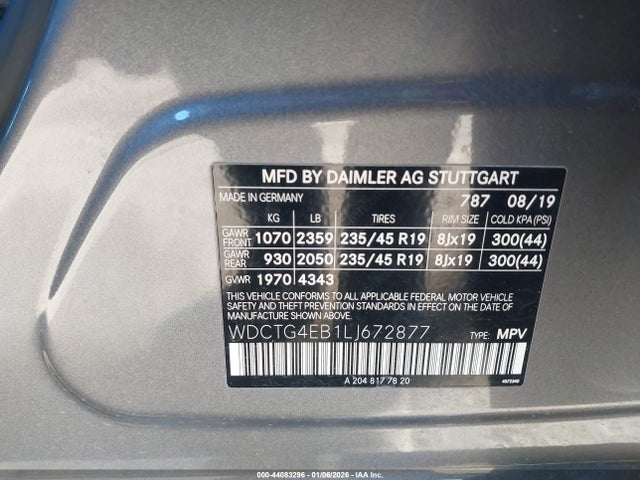 2020 MERCEDES-BENZ GLA 250 WDCTG4EB1LJ672877 Photo 8