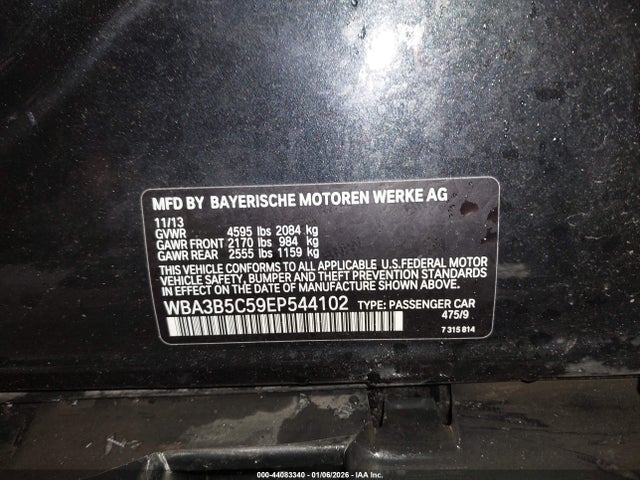 BMW 328i Xdrive 2014 WBA3B5C59EP544102 Image 9