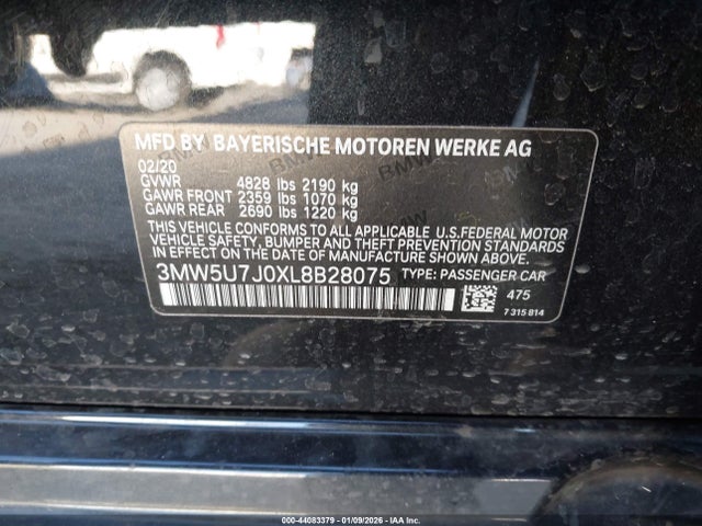 2020 BMW 3 SERIES 3MW5U7J0XL8B28075 Photo 8