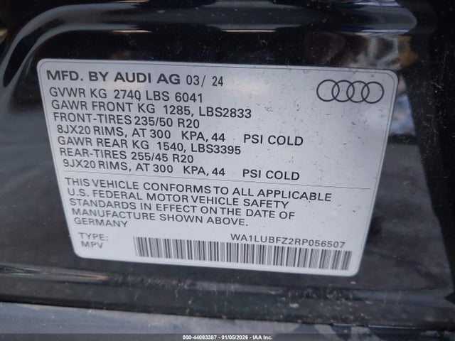 2024 AUDI Q4 E-TRON WA1LUBFZ2RP056507 Photo 8