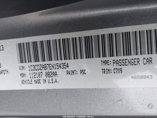 1C3CDZAB7EN154354 Dodge AVENGER SE