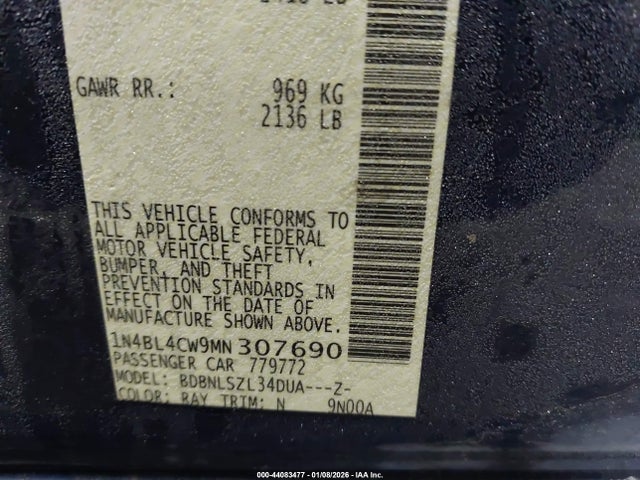 1N4BL4CW9MN307690 Nissan Altima Sr Intelligent Awd