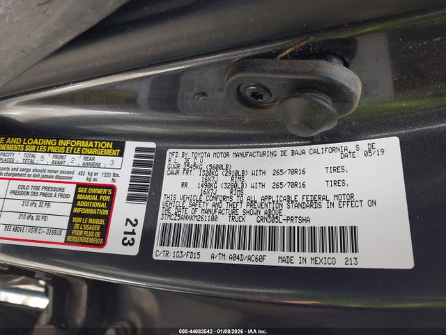 3TMCZ5ANXKM261100 Toyota Tacoma Trd Off Road