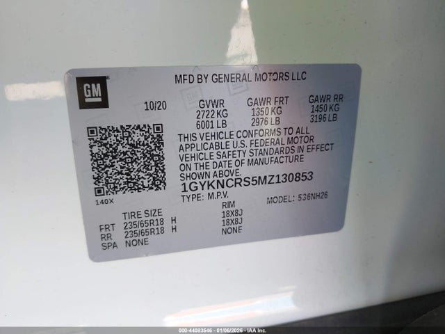 2021 CADILLAC XT5 1GYKNCRS5MZ130853 Photo 8