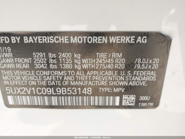 2020 BMW X4 5UX2V1C09L9B53148 Photo 8