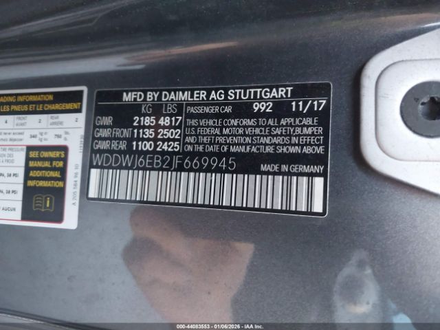 2018 MERCEDES-BENZ AMG C 43 WDDWJ6EB2JF669945 Photo 8