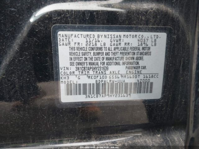 2017 NISSAN SENTRA 3N1CB7AP9HY231639 Photo 8