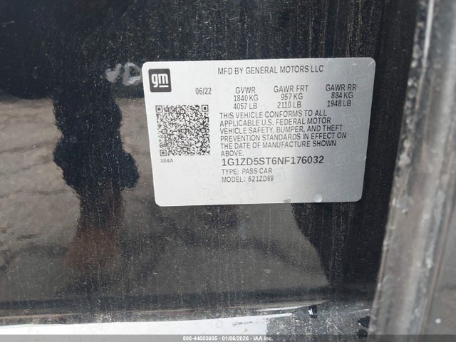 1G1ZD5ST6NF176032 Chevrolet Malibu Fwd Lt