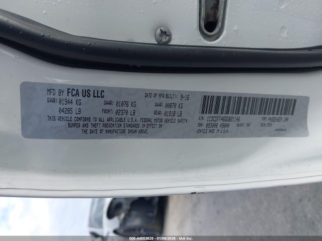 Продажа на аукционе авто 2016 Dodge Dart Sxt Sport Blacktop, vin: 1C3CDFFA6GD821146, номер лота: 44083628