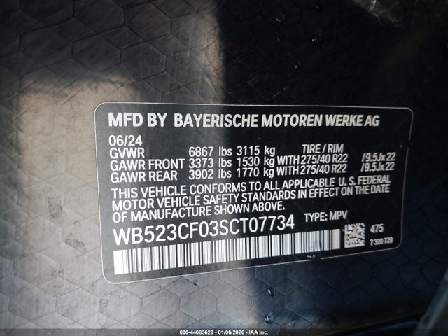 BMW Ix Xdrive50 2025 WB523CF03SCT07734 Image 9