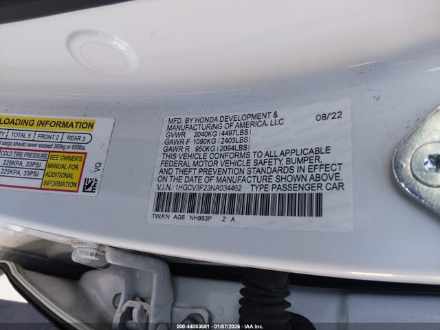 2022 HONDA ACCORD HYBRID 1HGCV3F23NA034462 Photo 8