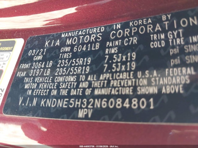 KIA Carnival Mpv Sx 2022 KNDNE5H32N6084801 Image 9