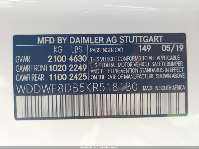 2019 MERCEDES-BENZ C 300 WDDWF8DB5KR518130 Photo 8