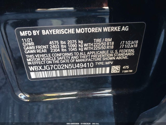 WBXJG7C02N5U49410 BMW X1 Sdrive28i