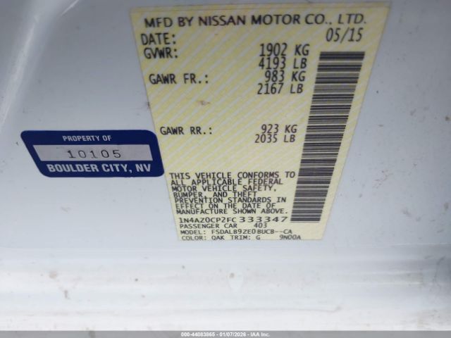 2015 NISSAN LEAF 1N4AZ0CP2FC333347 Photo 8