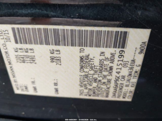 2016 NISSAN MAXIMA 1N4AA6AP9GC415199 Photo 8