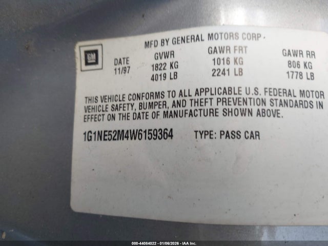 1998 CHEVROLET MALIBU 1G1NE52M4W6159364 Photo 8