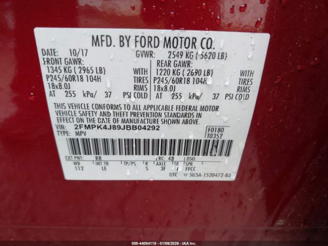 2018 FORD EDGE 2FMPK4J89JBB04292 Photo 8