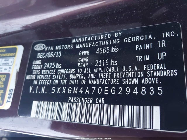2014 KIA OPTIMA 5XXGM4A70EG294835 Photo 8