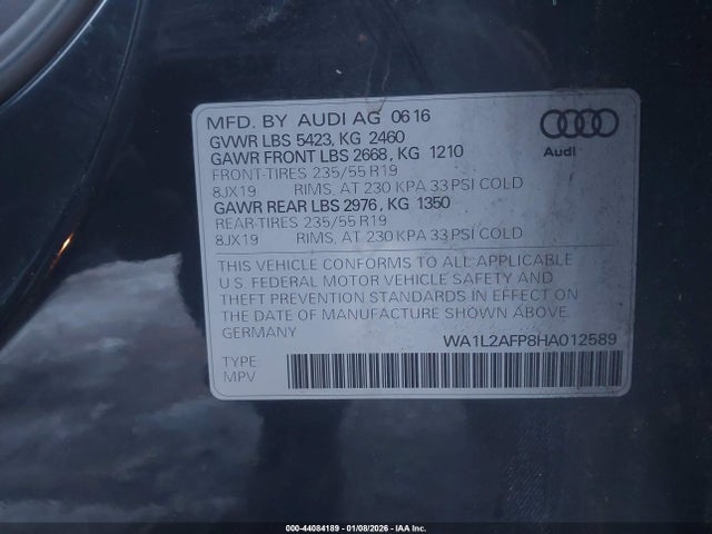 2017 AUDI Q5 WA1L2AFP8HA012589 Photo 8