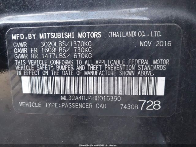 2017 MITSUBISHI MIRAGE ML32A4HJ4HH016390 Photo 8