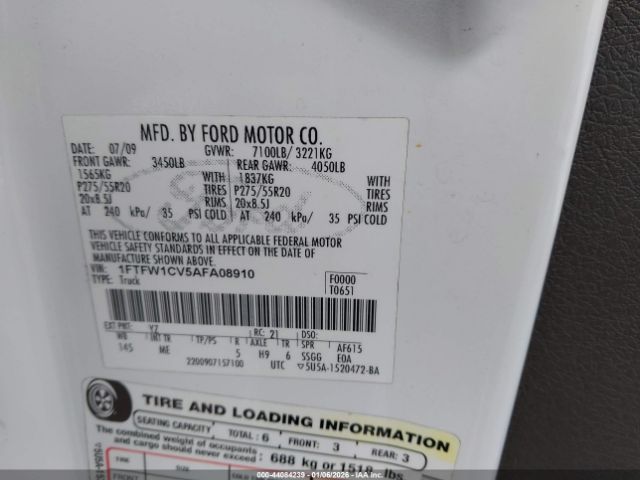 2010 FORD F-150 1FTFW1CV5AFA08910 Photo 8