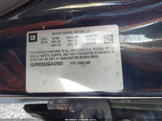 1G4PR5SK3G4147850 Buick Verano Convenience Group