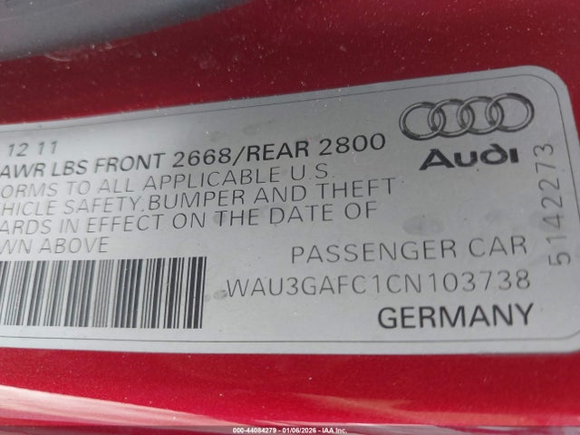 2012 AUDI A7 WAU3GAFC1CN103738 Photo 8