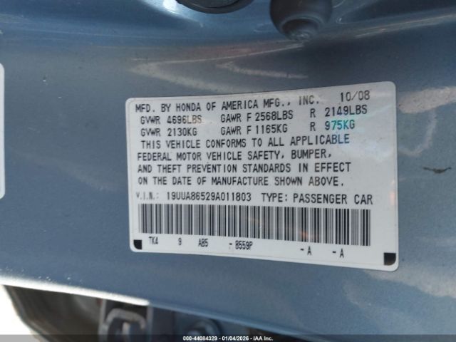 2009 ACURA TL 19UUA86529A011803 Photo 8