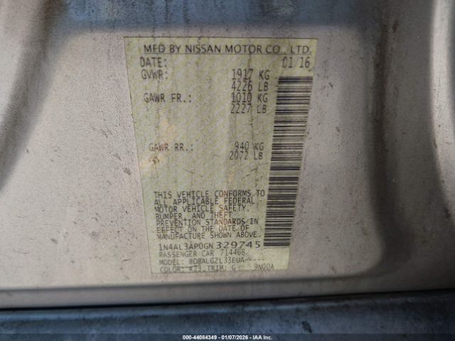 2016 NISSAN ALTIMA 1N4AL3AP0GN329745 Photo 8