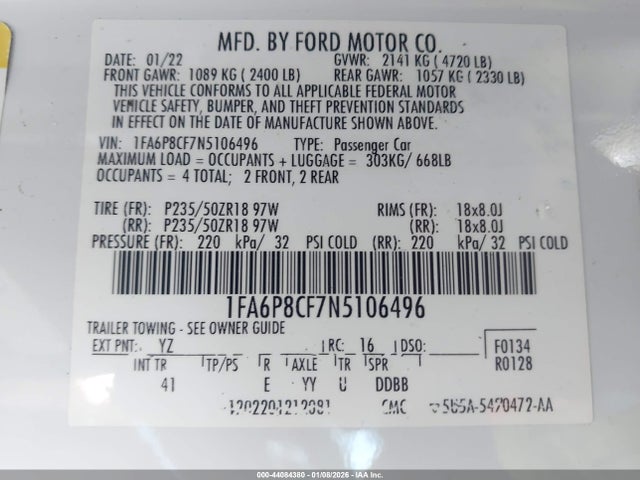 Ford Mustang Gt Premium 2022 1FA6P8CF7N5106496 Image 9