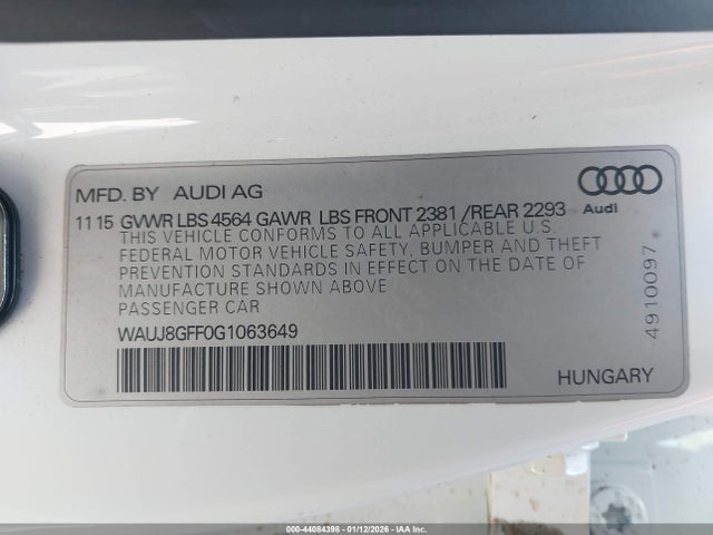 2016 AUDI A3 WAUJ8GFF0G1063649 Photo 8