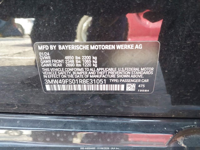 BMW M340I 2024 3MW49FS01R8E31051 Image 9
