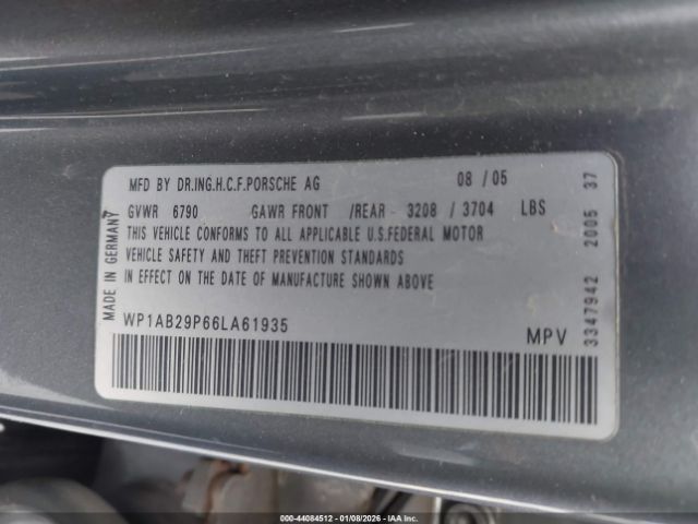 2006 PORSCHE CAYENNE WP1AB29P66LA61935 Photo 8