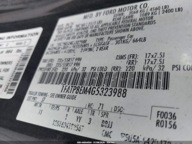 2016 FORD MUSTANG 1FATP8EM4G5323988 Photo 8