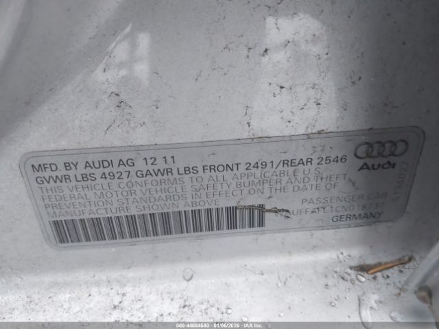 2012 AUDI A4 WAUFFAFL1CN018737 Photo 8