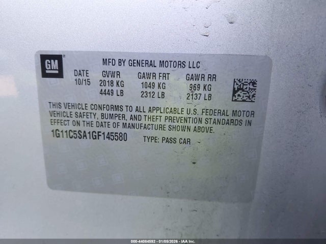 Chevrolet Malibu Limited Lt 2016 1G11C5SA1GF145580 Image 9