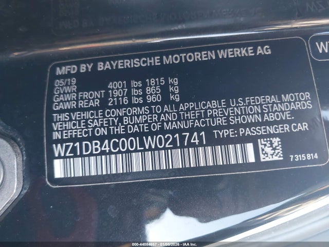 2020 TOYOTA GR SUPRA WZ1DB4C00LW021741 Photo 8