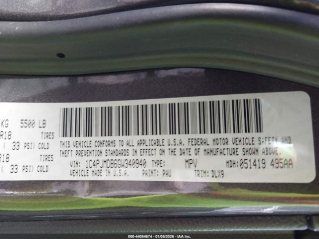 2016 JEEP CHEROKEE 1C4PJMDB6GW340940 Photo 8