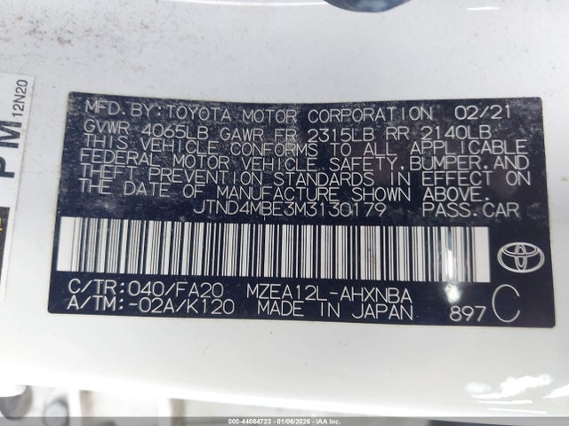 Toyota Corolla Se Nightshade Edition 2021 JTND4MBE3M3130179 Image 9