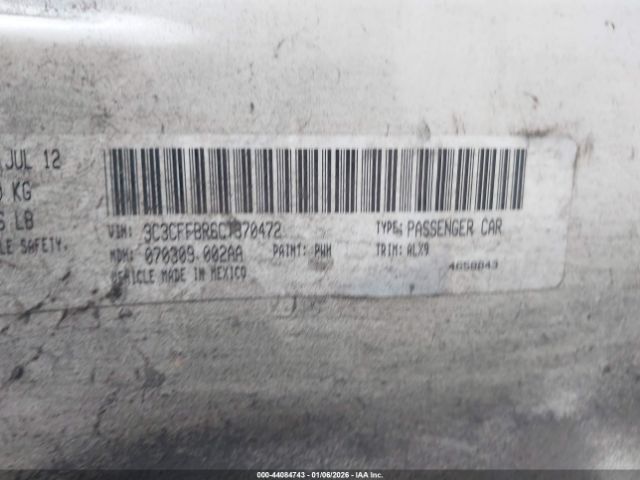 2012 FIAT 500 3C3CFFBR6CT370472 Photo 8