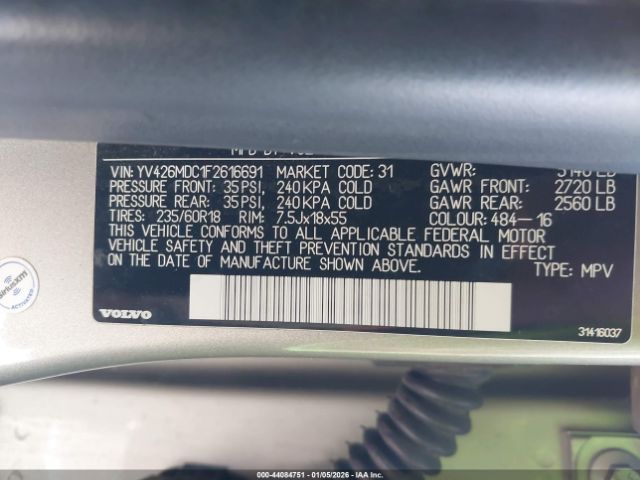 2015 VOLVO XC60 YV426MDC1F2616691 Photo 8