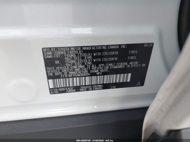 Toyota Rav4 Xle Premium 2025 2T3C1RFV5SW399004 Image 9
